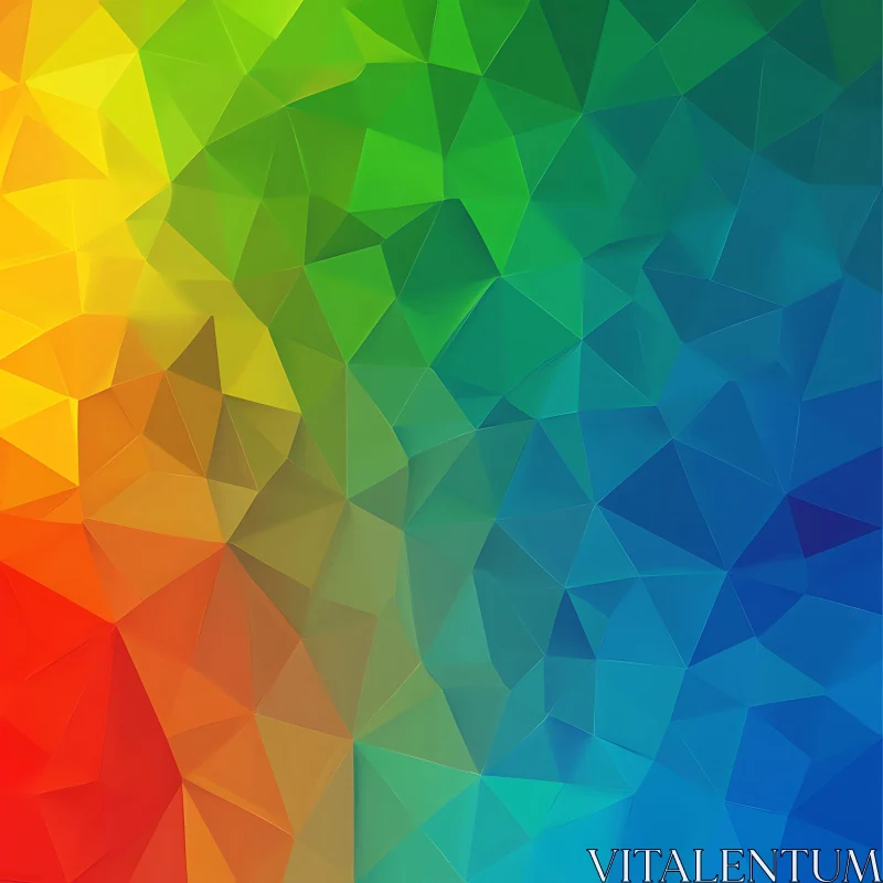 Colorful Polygon Tessellation AI Image