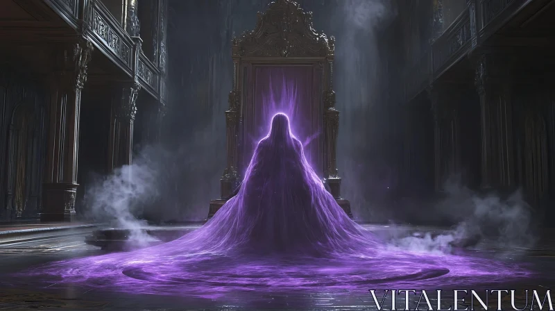 AI ART Purple Aura Throne Specter