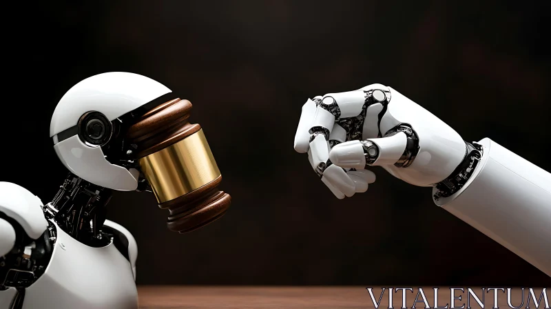 Robotic Justice System Concept AI Image