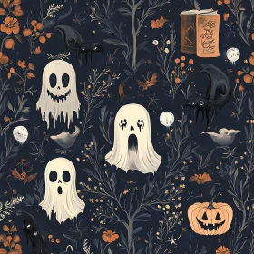 Spooky Floral Pattern for Halloween Season