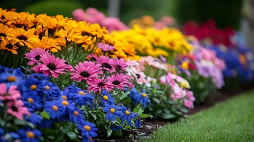 Multicolor Daisies in Bloom