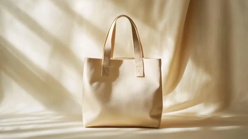 Minimalist Beige Tote Bag Composition