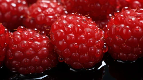 Fresh Raspberries in Chiaroscuro Lighting - Artistic Image