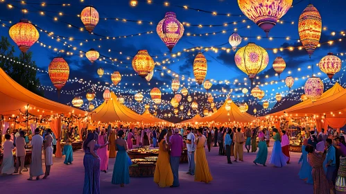 Lantern-Lit Night Market Festivities