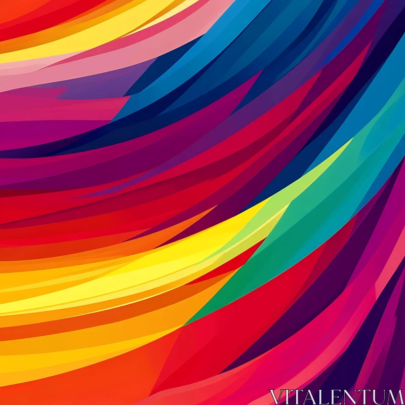 Fluid Color Wave Abstract Design AI Image