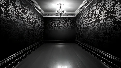 Patterned Walls and Dark Interior