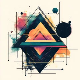 Vibrant Geometric Patterns in Abstract Art