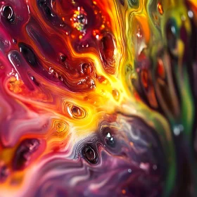 Viscous Liquid: Colorful Abstract Design