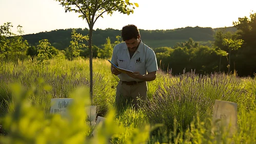 Worker in Field