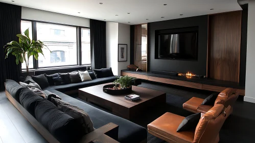 Stylish Living Room with Cozy Furniture