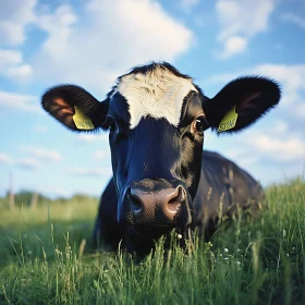 Resting Cow in Pasture