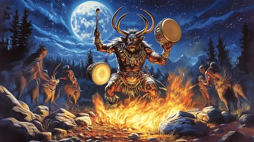 Mythical Minotaur Drumming Ceremony