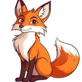 Cute Fox Cartoon Character
