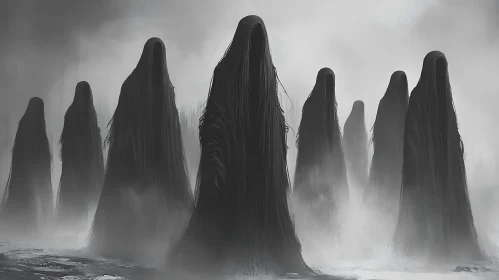 Shrouded Figures in the Mist