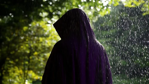 Hooded Figure in the Rain