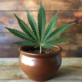 Potted Leaf Close-Up