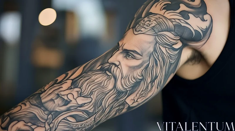 Intricate Arm Tattoo Art AI Image