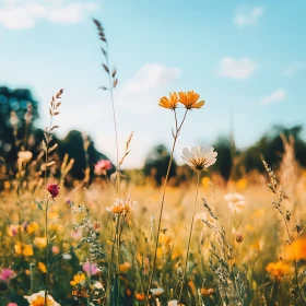 Golden Field of Flowers