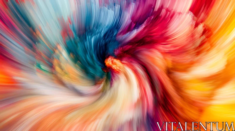 Abstract Swirl of Colors AI Image