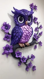 Purple Owl Artwork