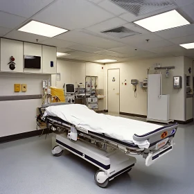 Clinical Hospital Room with Medical Equipment