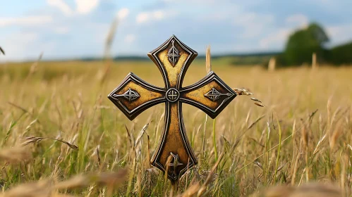 Cross in Golden Wheat