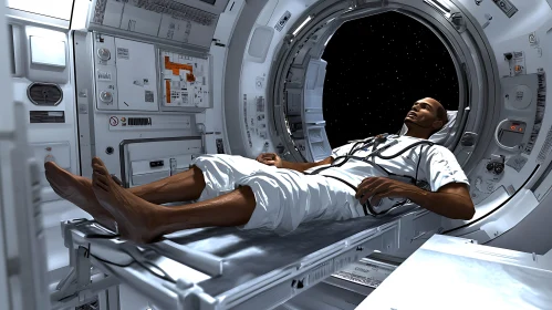 Space Slumber: An Astronaut's Serene View