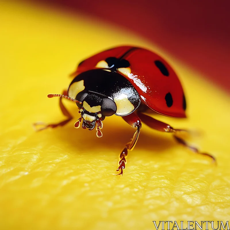 Macro Shot of a Ladybug AI Image