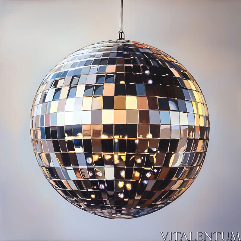 AI ART Mirrored Sphere Party Light Artwork