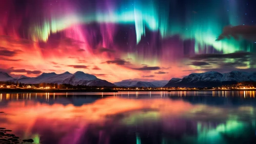 Captivating Aurora Borealis over a Serene Lake