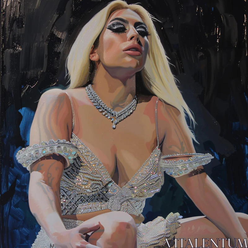 AI ART Lady Gaga's Dazzling Portrait