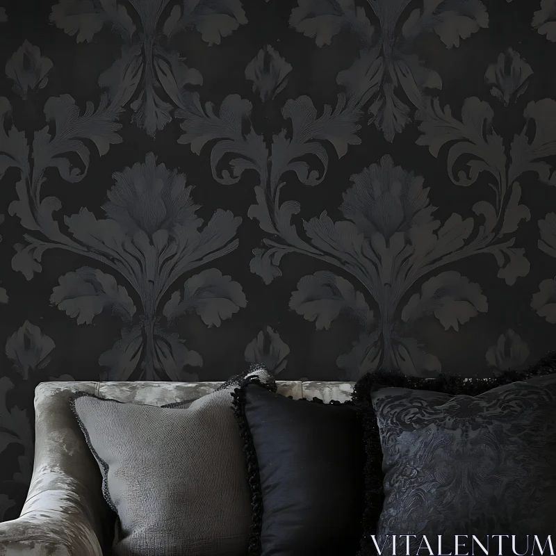 Sophisticated Dark Tones in Home Decor AI Image