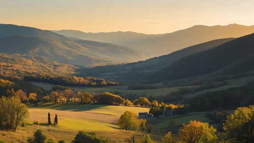 Autumnal Valley Landscape