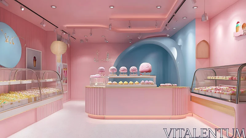 AI ART Sweet Escape: A Pink Candy Store