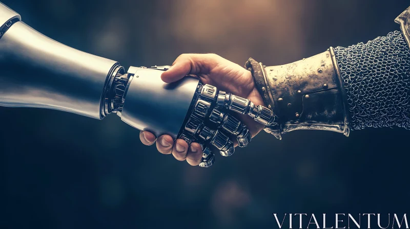 AI ART Future Meets Past: A Robot Handshake