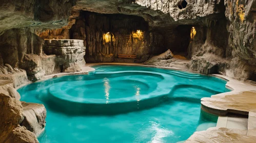 Enchanting Cave Pool with Turquoise Waters