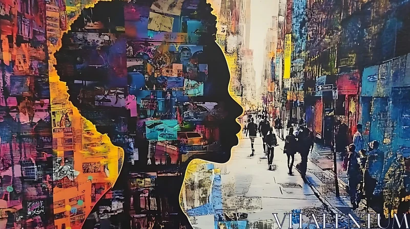 AI ART Urban Silhouette: A Cityscape Portrait