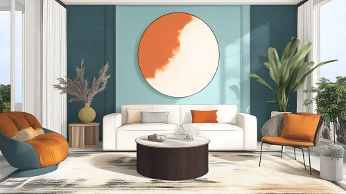 Contemporary Home Decor with Artwork