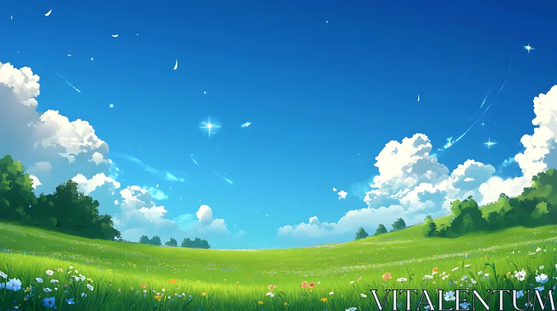 AI ART Idyllic Meadow Landscape