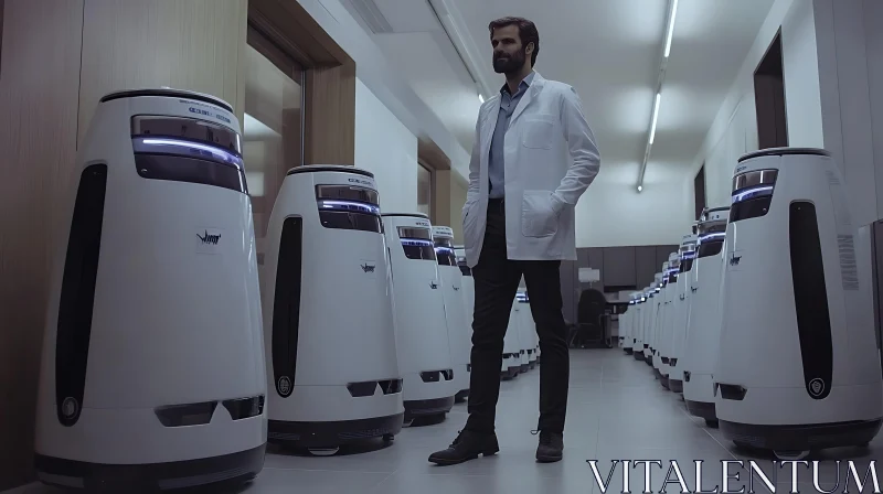 Automated Healthcare with Robots AI Image