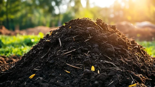 Earthy Mound in Golden Light