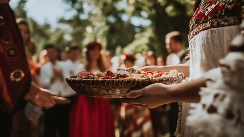 Traditional Food Offering at Outdoor Event