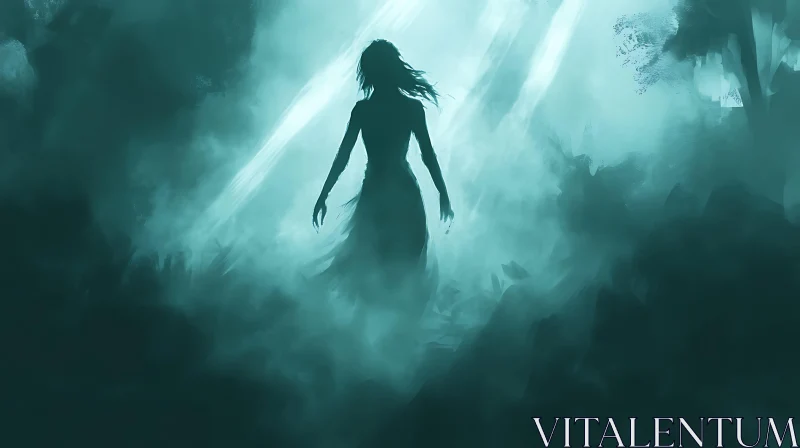 AI ART Woman in Ethereal Fog