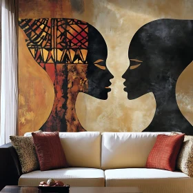 Faces of Women: Silhouette Painting Art