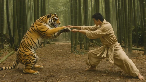 Martial Arts Master Confronts Tiger