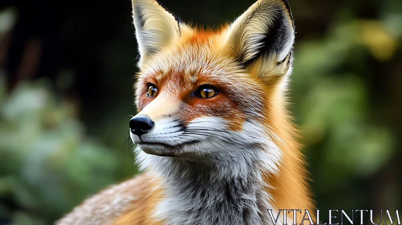 Captivating Fox Gaze in the Wilderness AI Image