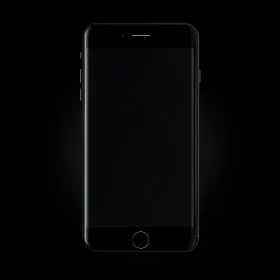 Minimalist Phone Design on Black Background