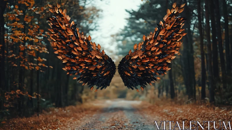 AI ART Leaf Wings in Forest