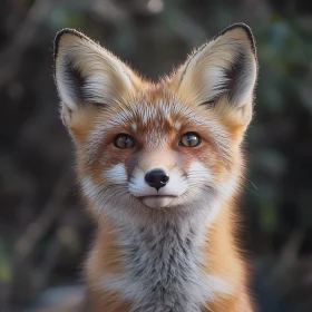 Fox Portrait with Amber Eyes