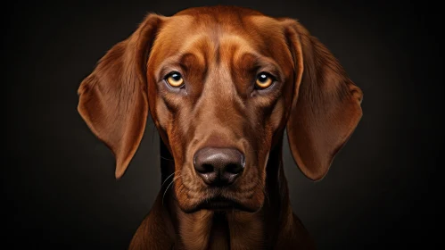 Award-Winning Dog Portrait on Black Background